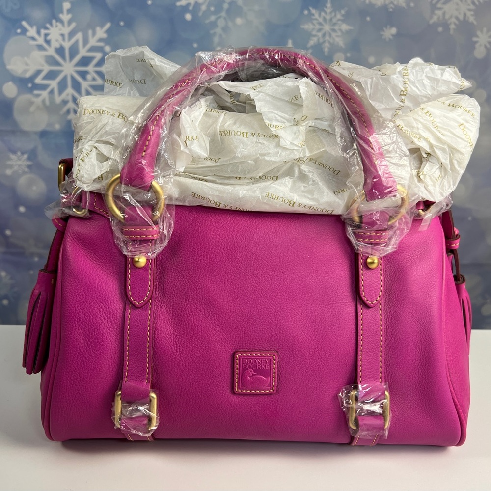 RARE Dooney & Bourke Florentine Leather Satchel Violet - BRAND NEW WITH TAGS NWT